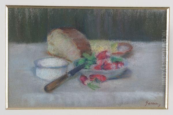 Nature Morte Aux Radis, Pain Et Beurre Oil Painting by Paul-Elie Gernez