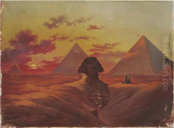 The Sphinx And The Pyramids At Giza Oil Painting by Jean-Leon Gerome