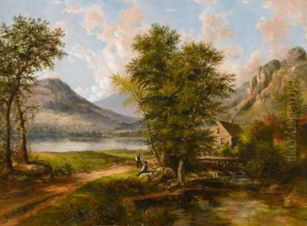 Echo Lake, White Mountain, New Hampshire Oil Painting by Samuel Lancaster Gerry