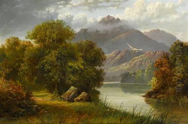 View Of The White Mountains, New Hampshire Oil Painting by Samuel Lancaster Gerry