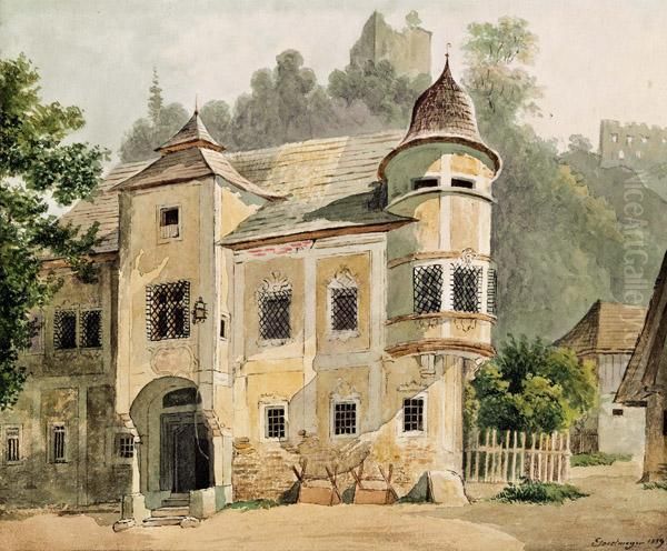 Fasszieherhaus Oil Painting by Josef Gerstmeyer