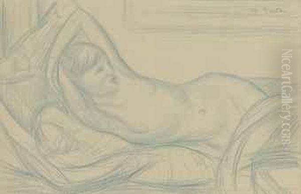 Reclining Nude Oil Painting by Mark Gertler