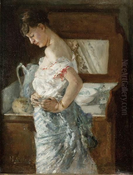 La Toilette Oil Painting by Henri Gervex