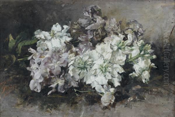 Nature Morte De Fleurs Oil Painting by Sebastian Gessa Y Arias