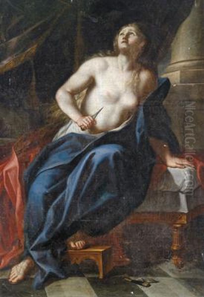 Lucrezia Oil Painting by Francesco Giovanni Gessi