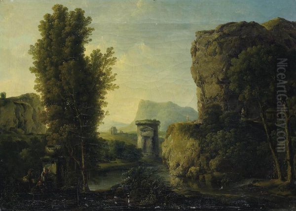 Italische Landschaft Oil Painting by Johann Conrad Gessner