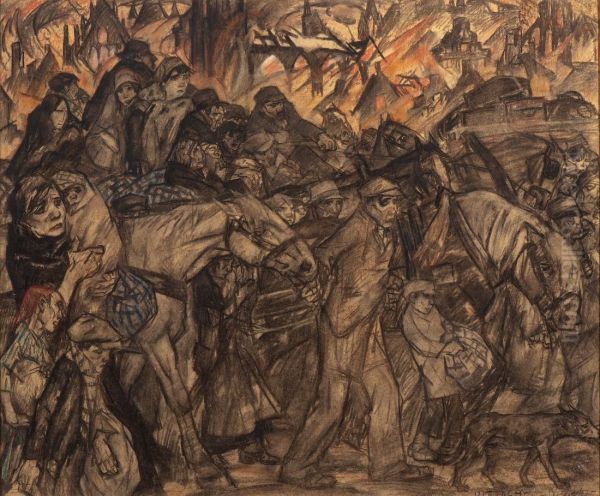 Exodus Oil Painting by Leo Gestel