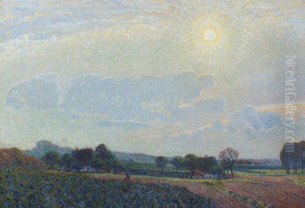 Nevelzon; A Sunny Morning Oil Painting by Leo Gestel