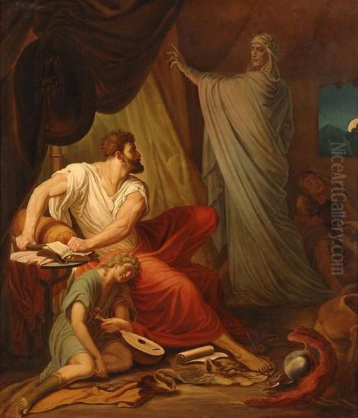 Heinrich Vii. Und Dante. Oil Painting by Leonhard Gey