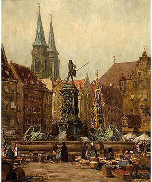 Dia De Mercado Oil Painting by Fritz Geyer