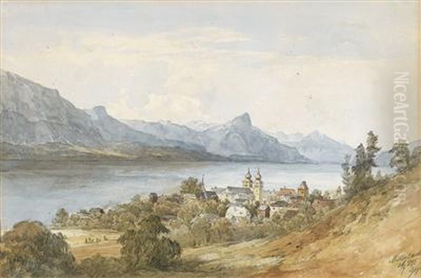 Blick Auf Millstadt Oil Painting by Georg Geyer