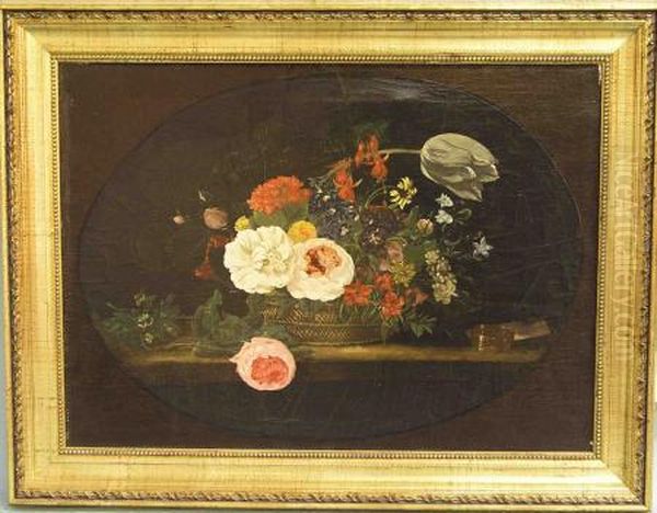 Blumenstillleben Oil Painting by Franz Geyling