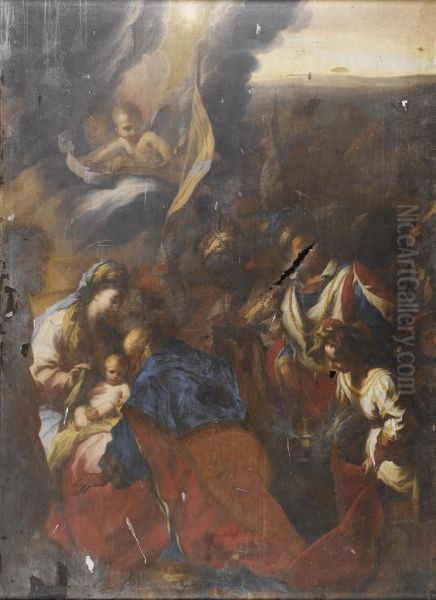 Adorazione Dei Magi Oil Painting by Alessandro Gherardini