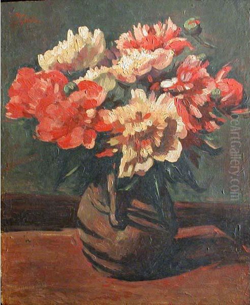 Brocca Con Fiori Oil Painting by Oscar Ghiglia