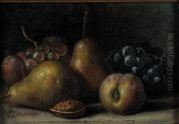 Natura Morta Con Frutta Oil Painting by Marcello Giachino