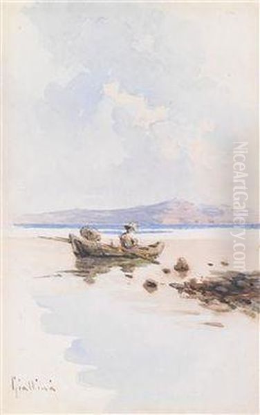 A Rowing Boat Oil Painting by Angelos Giallina