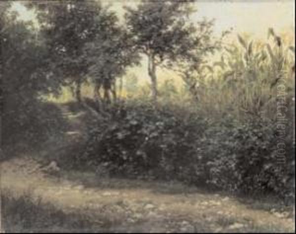 Il Campo Di Meliga Oil Painting by Raffaele Giannetti