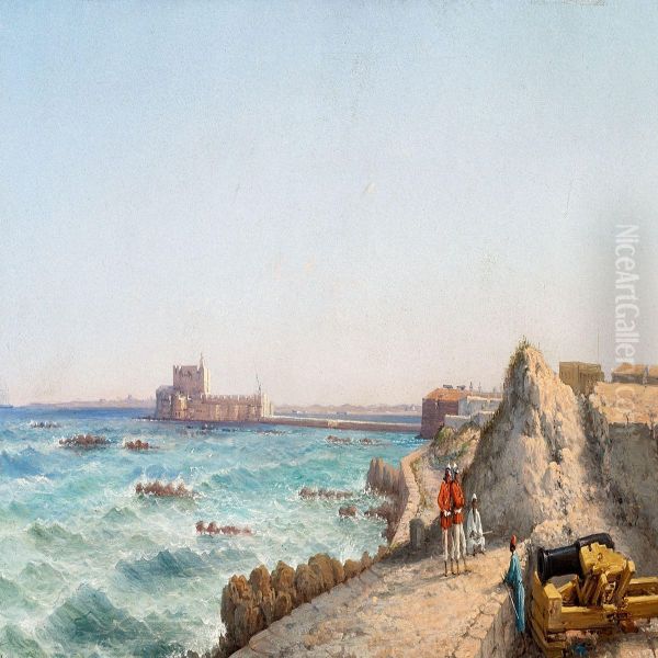 View Of Fort Ada In Alexandria, Egypt Oil Painting by Gian Gianni