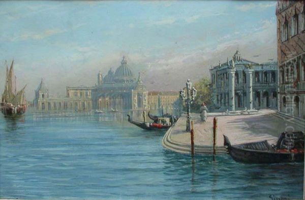 Veduta Del Canale
Di Venezia Oil Painting by Girolamo Gianni