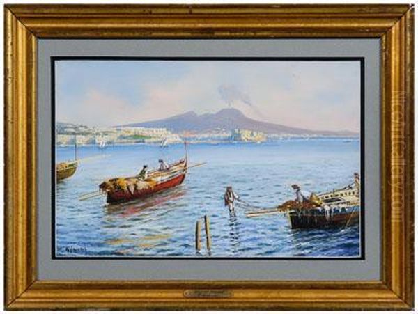 Vesuvius In The Distance Oil Painting by N. Gianni