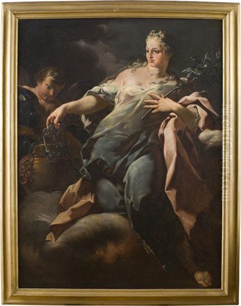 Allegoria Della Temperanza Oil Painting by Corrado Giaquinto