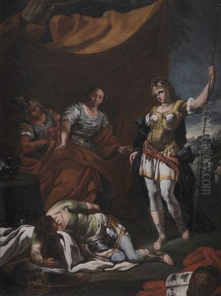 Giuditta E Oloferne; E Giaele E Sisara Oil Painting by Corrado Giaquinto