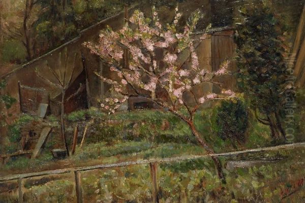 Giardino In Albaro Oil Painting by Cesare Giarrusso