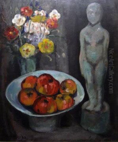 Still Life With Fruit Oil Painting by Harry Phelan Gibb