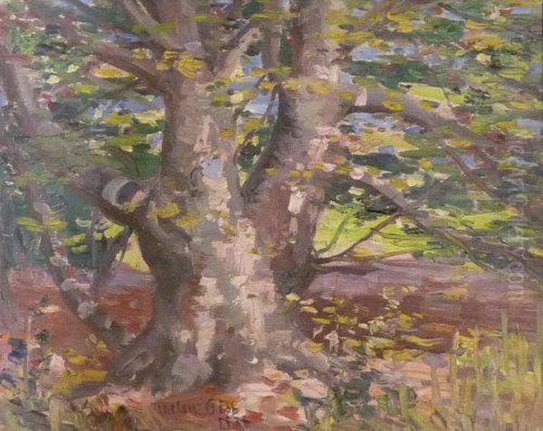 Wooded Landscape Oil Painting by Harry Phelan Gibb