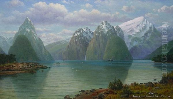 Milford Sound Oil Painting by John Gibb