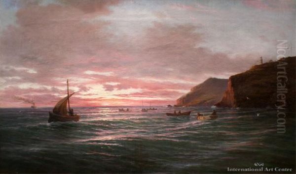 Morning, Otago Heads Oil Painting by John Gibb