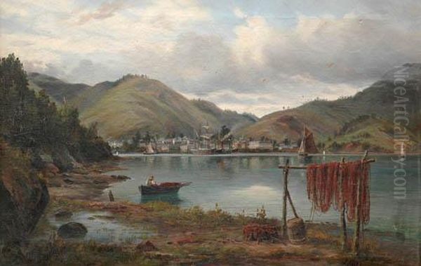 Queen Charlotte Sound Oil Painting by John Gibb