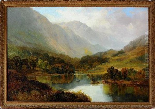 The Trossachs Oil Painting by Thomas Henry Gibb