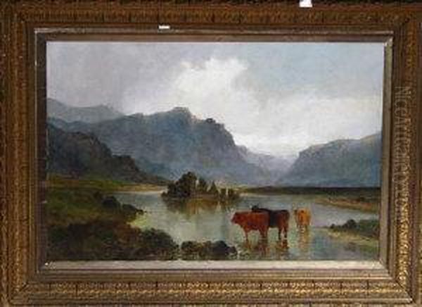 Kilchurn Castle Oil Painting by Thomas Henry Gibb