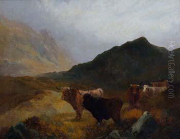 Carter Fell Oil Painting by Thomas Henry Gibb