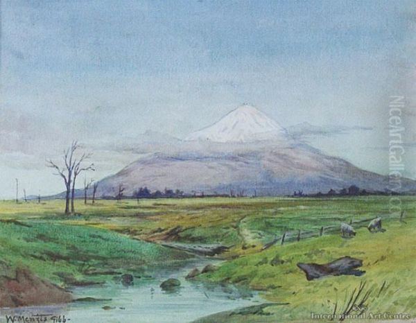 Mt Egmont Oil Painting by William Menzies Gibb