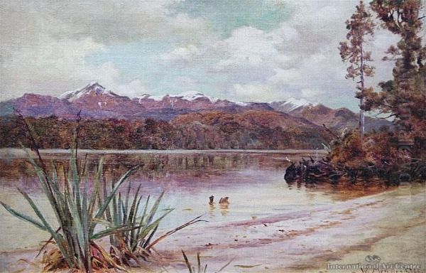 Lake Te Anau Oil Painting by William Menzies Gibb