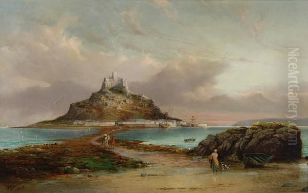 St Michael's Mount Oil Painting by William Gibbons