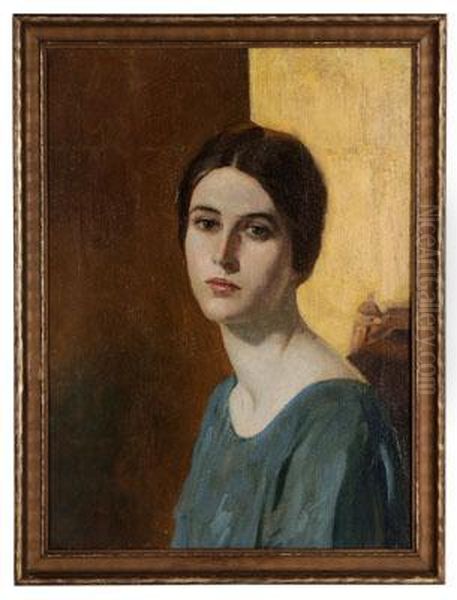 Portrait Of A Lady Oil Painting by George Gibbs