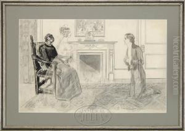 The Spinster's Revery Oil Painting by Charles Dana Gibson