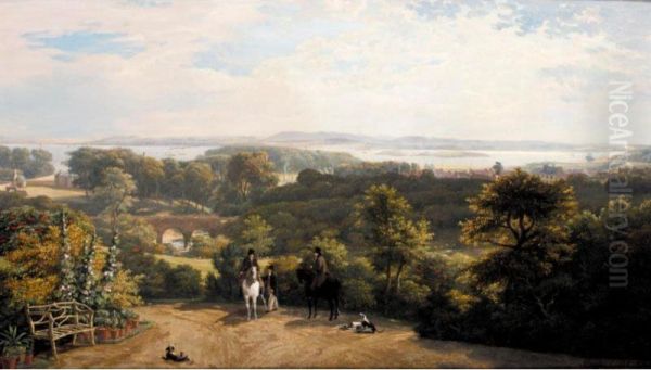 The Firth Of Forth From Hillside, Aberdour Oil Painting by Patrick Gibson