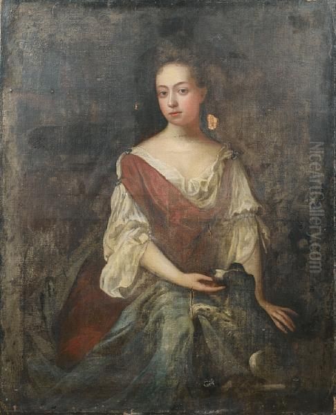 Portrait Of A Lady Oil Painting by Thomas Gibson