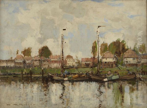 On The Zuyder Zee Oil Painting by William Alfred Gibson