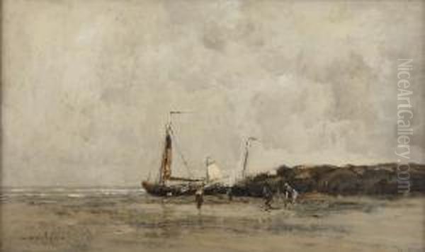 The Strand At Katwijk Oil Painting by William Alfred Gibson