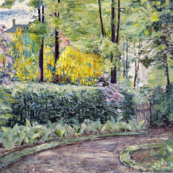 Summer In The Garden Oil Painting by Harald Giersing