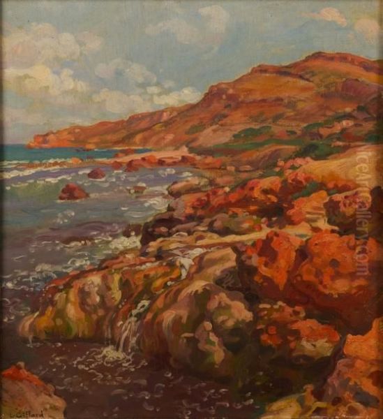 Source Thermale De L'ain Atrouss A Korbous, Golfe De Tunis Oil Painting by Leon Giffard