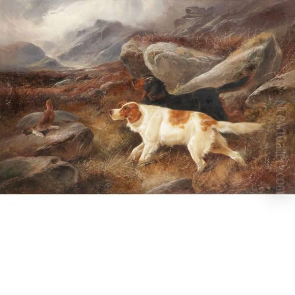 Highland Hunters Oil Painting by John Gifford