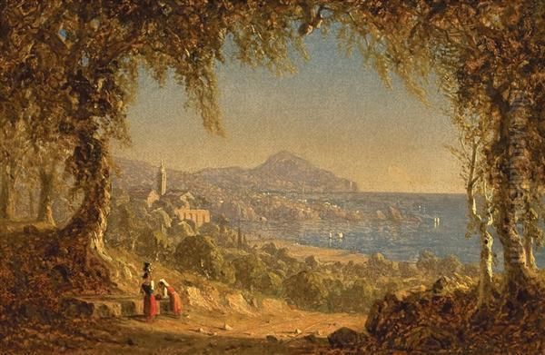 Near Genoa Oil Painting by Sanford Robinson Gifford