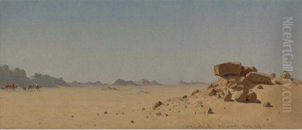 The Desert At Assouan, Egypt Oil Painting by Sanford Robinson Gifford