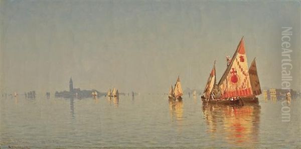 The Lagoons Of Venice Oil Painting by Sanford Robinson Gifford